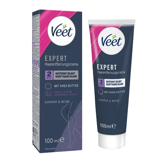 Veet EXPERT Haarentfernungscreme Körper & Beine, alle Hauttypen, 100ml