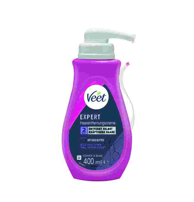 Veet EXPERT Haarentfernungscreme Körper & Beine Pumpspender, alle Hauttypen, 400ml